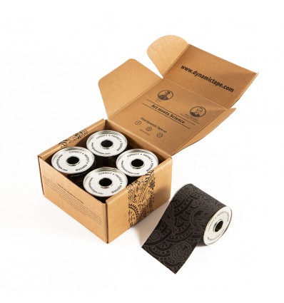 Tejp biomechaniczny Dynamic Tape® (czarny) 4 sztuki