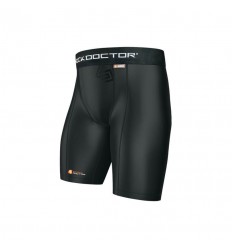 Spodenki kompresyjne z kieszonką na suspensor (czarne) / 220