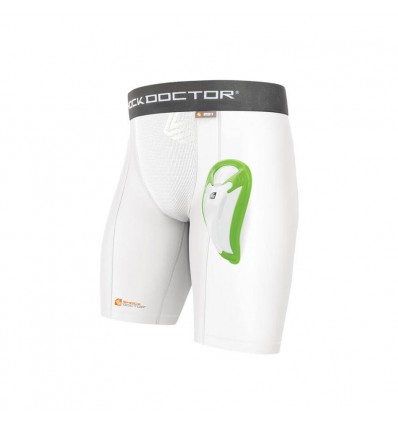 Spodenki kompresyjne CORE™ z suspensorem BioFlex™ (białe) / 221
